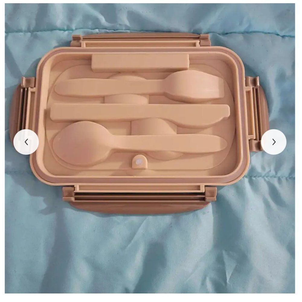 NEW Portion Control Leakproof Lunch Bento Box Microwave Safe Tableware PINK ONLY - Picture 12 of 15